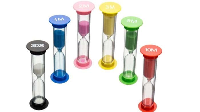 Sabliers mesure de temps Montessori