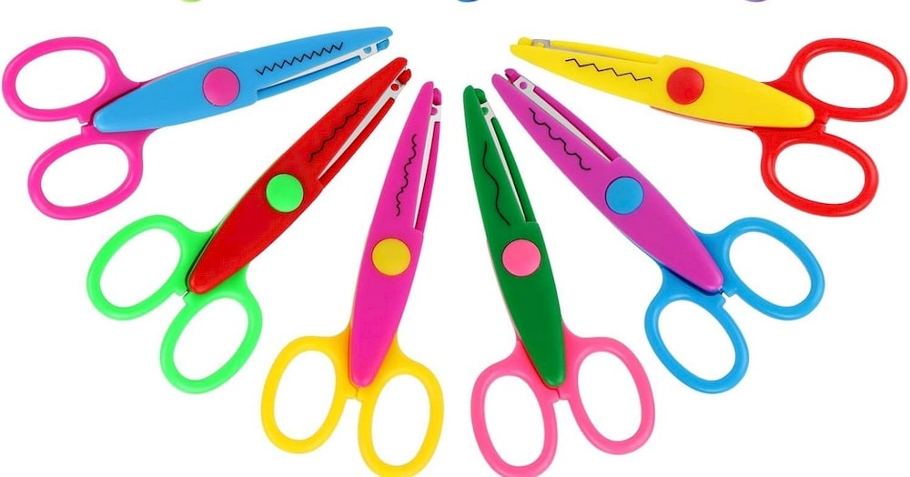 Ciseaux Sécurité Enfants Bout Rond - Lot De 3 (rouge, Vert, Bleu) Avec échelle Centimétrique - Pour école, DIY, Artisanat
