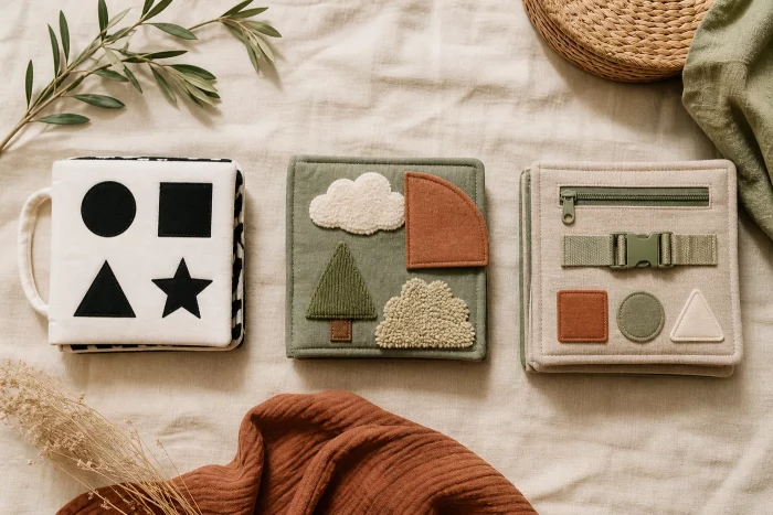 Livre souple, livre tactile et busy book comparés